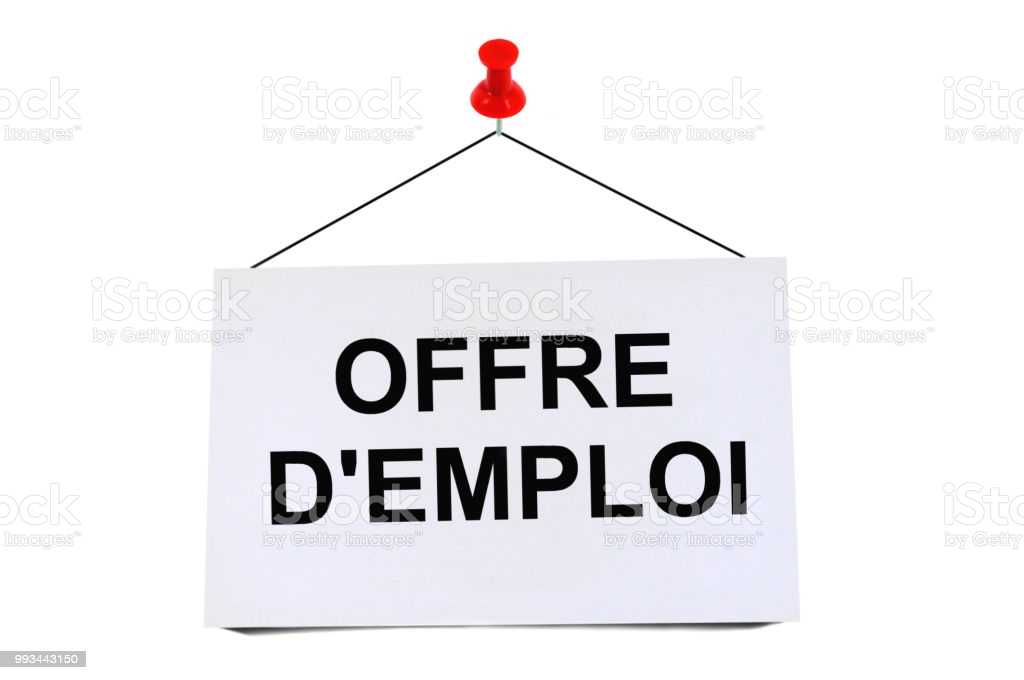 carte punaisée indiquant offre d’emploi
